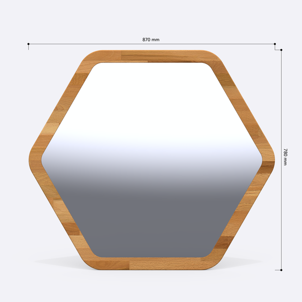 Lue Hexagon Mirror – 31" x 31" (78 x 78 cm)