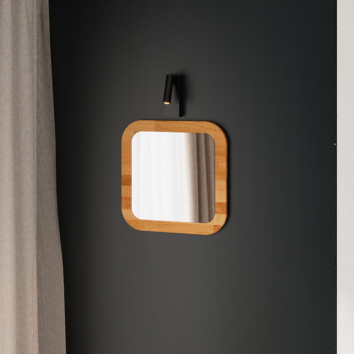 Square Mirror — a solid beech piece from the collection
