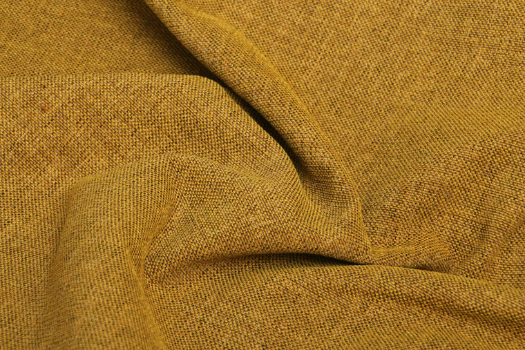 Linen upholstery swatch in yellow
