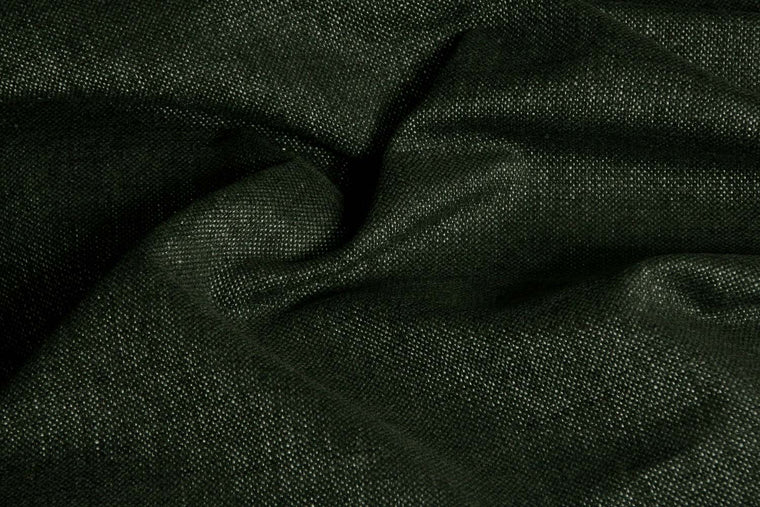 Linen upholstery swatch in green
