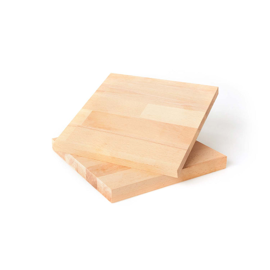 Solid beech boards before they are cut