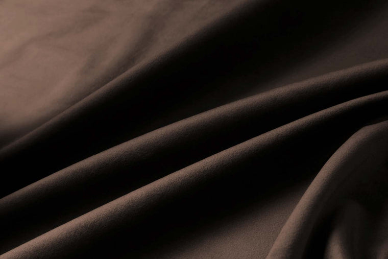 Velvet upholstery swatch in brown