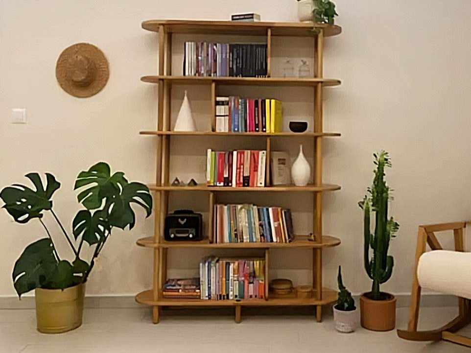 Bookcase by Demontha, photographed in a finished room