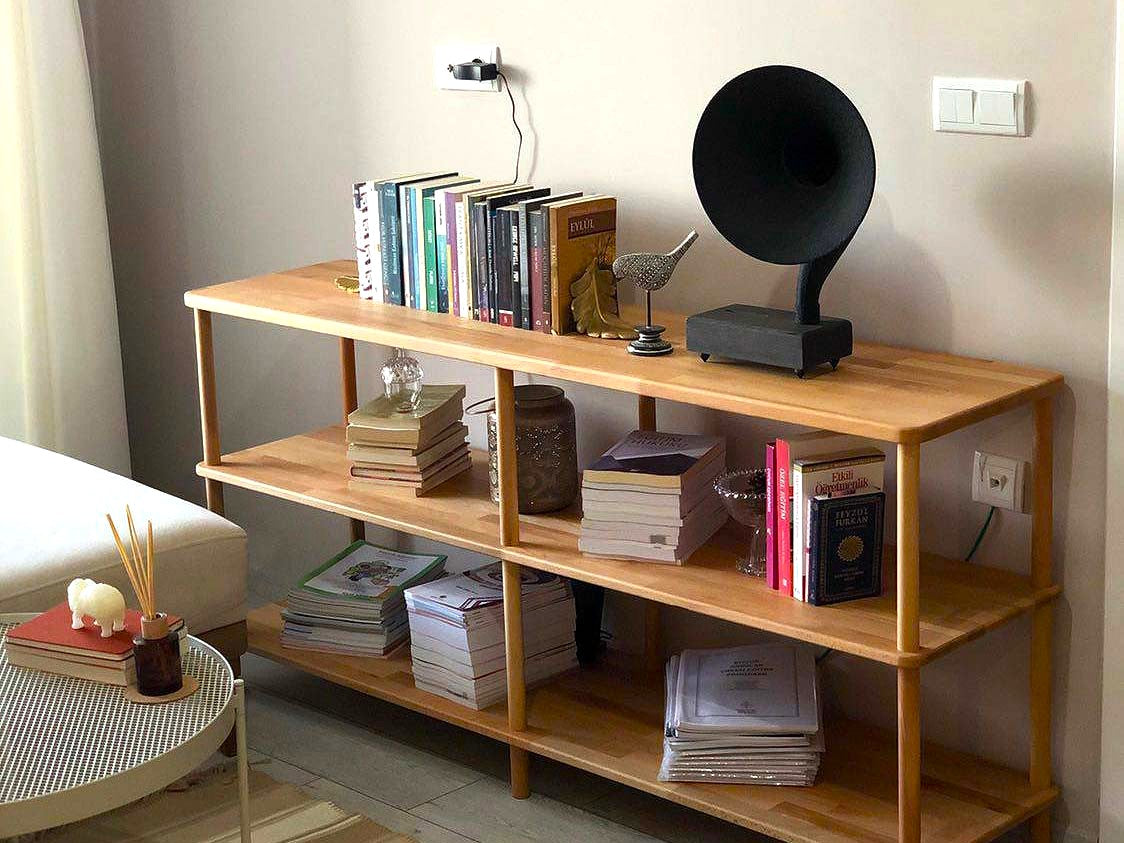 Bookcase by Demontha, photographed in a finished room