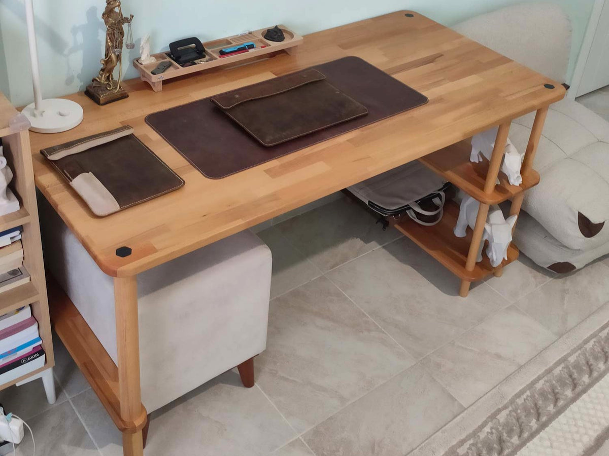 TV stand by Demontha, photographed in a finished room
