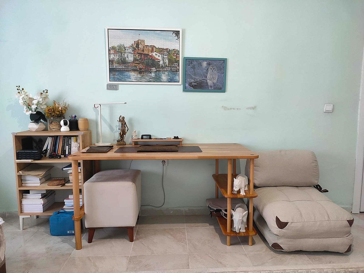 TV stand by Demontha, photographed in a finished room